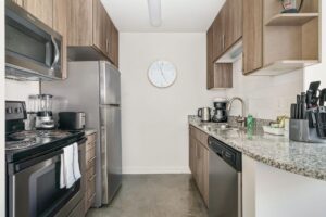 Fully-equipped kitchen at Lodgeur at Mid Main Lofts