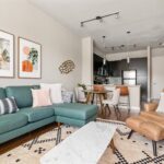 furnished living room at Elan Med Center