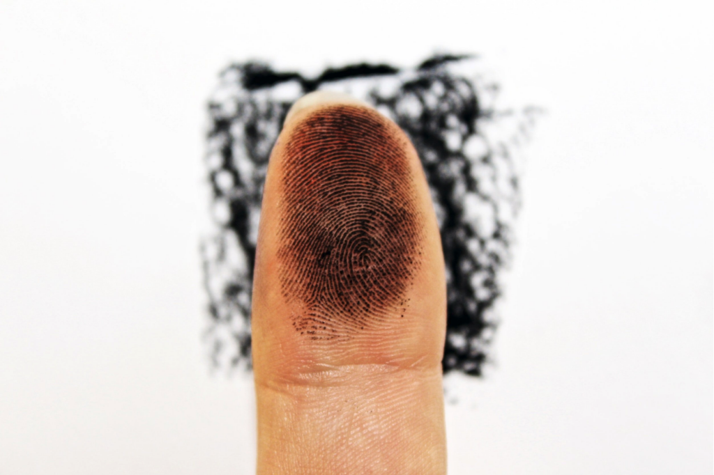 finger and fingerprint