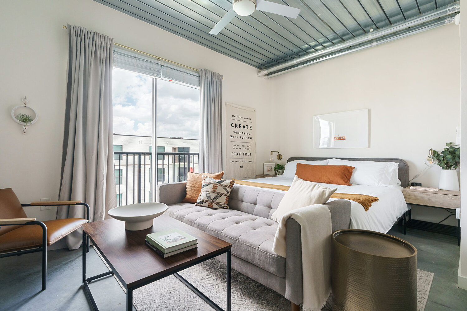 Fully furnished studio apartment at Mid Main Lofts in Midtown