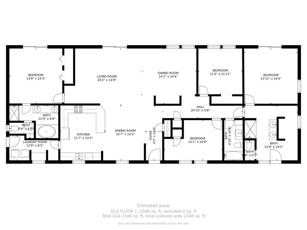 floorplan of the Lake Travis vacation rental