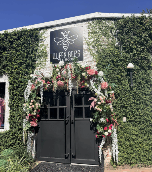 Entrance to Queen Bee's Tea Room