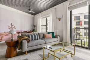 Luxury living room in a fully furnished apartment in Houston TX
