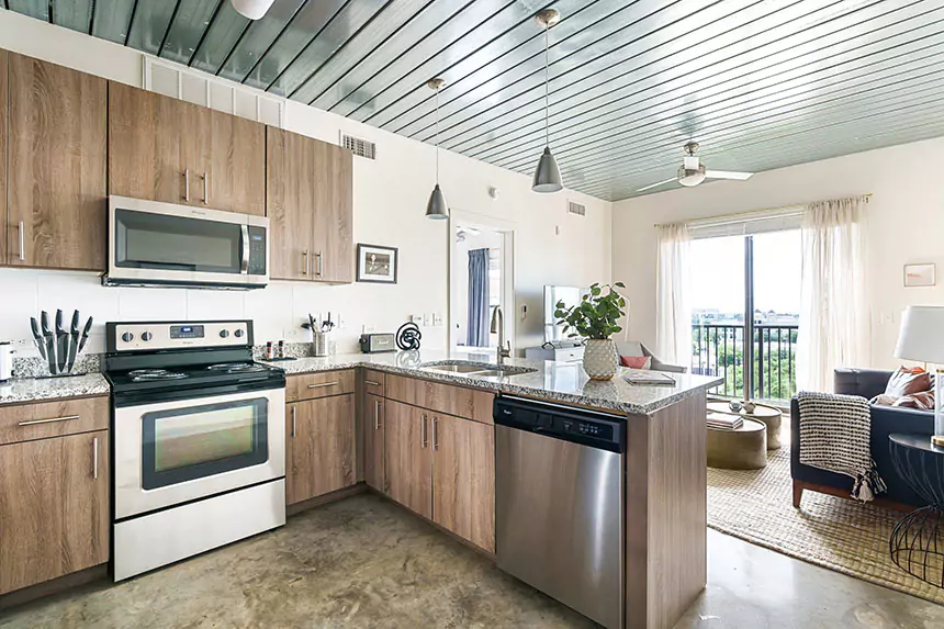 Kitchen and Living room