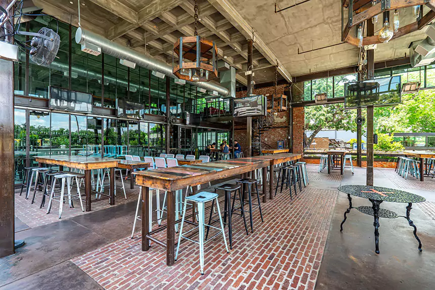 bar with chairs and tables
