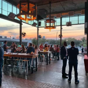Cocktails, beers on tap and sunset city views from Holman Draft Hall
