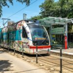 Houston MetroRail Red Line at Ensemble Station in Midtown