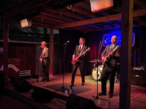Beetle performing outdoors at the Continental Club's Pachinko Lounge