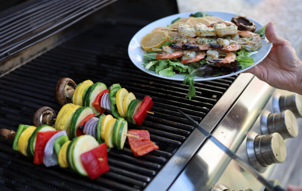Poolside gas grills
