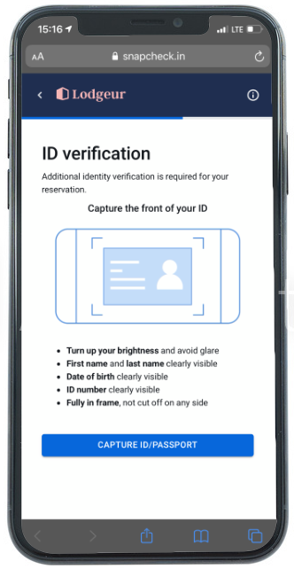ID verification screen