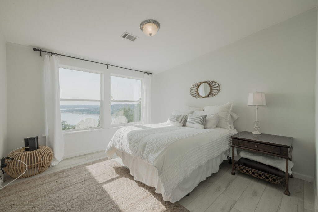 bedroom at the OTX Bungalow on Lake Travis
