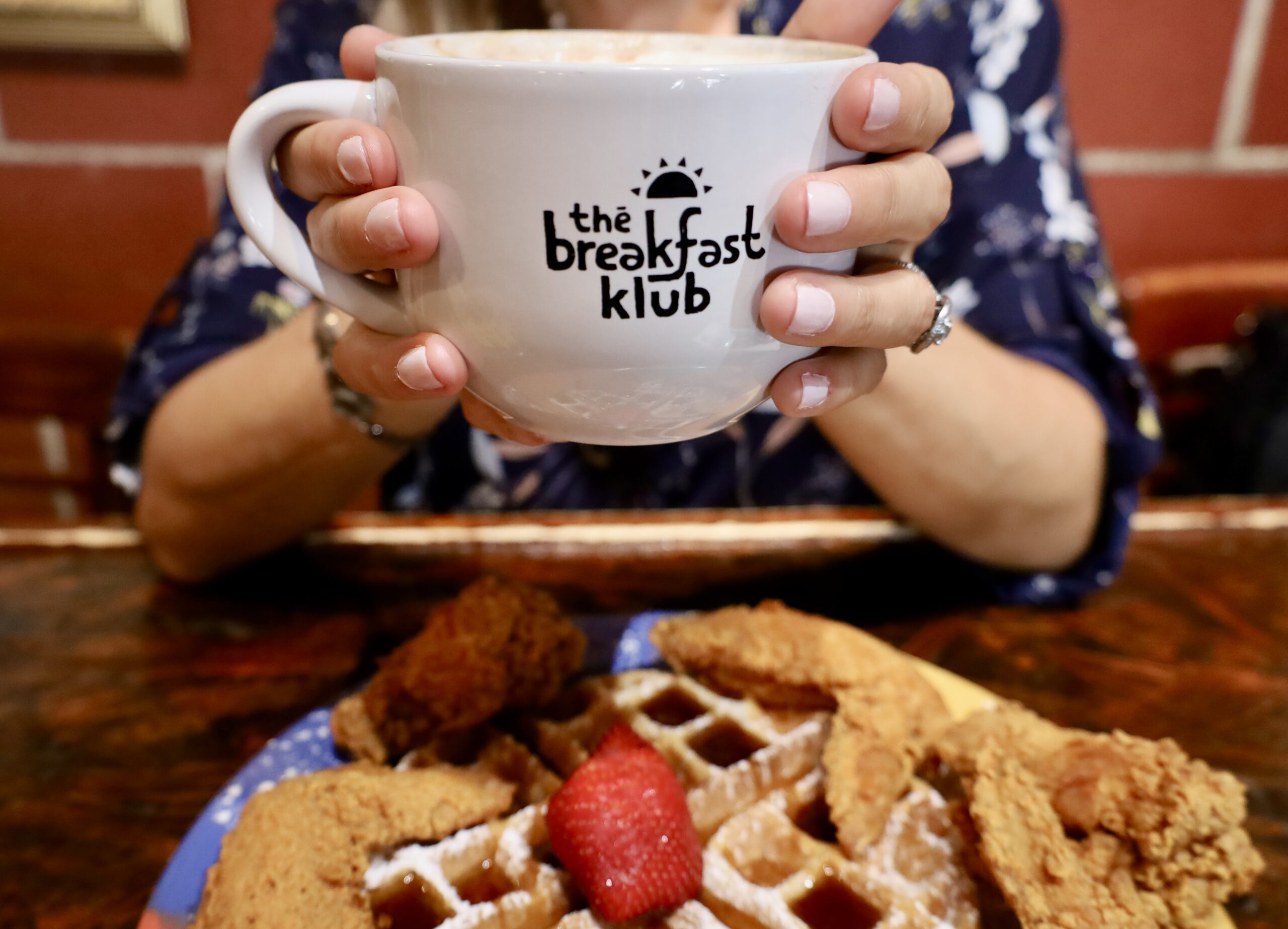 coffee mug with The Breakfast Klub logo