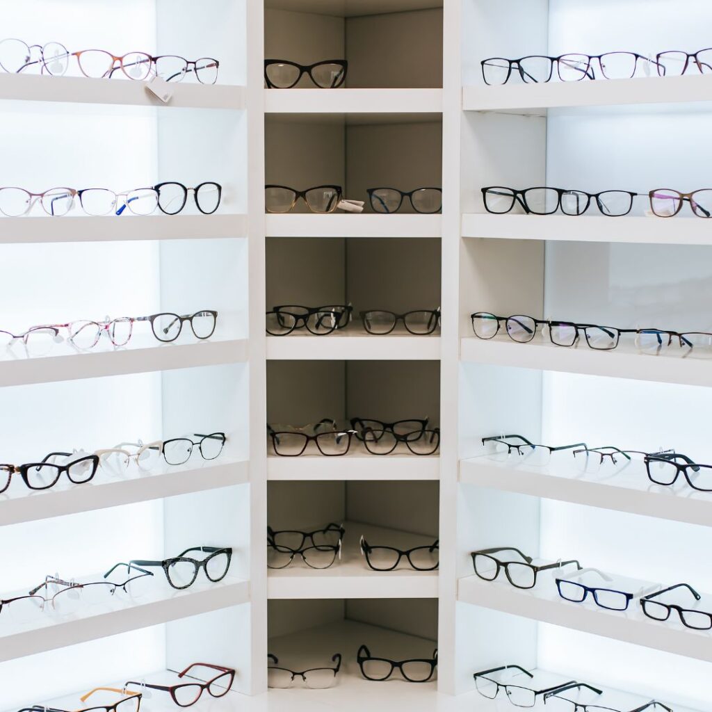 eyeglass at optical practice