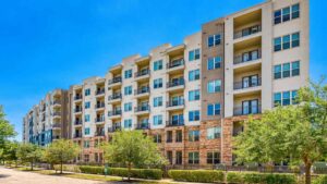 Exterior shot Elan Med Center apartment