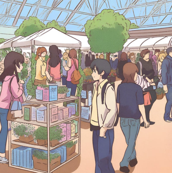 Home and Garden Show imagined in an anime style