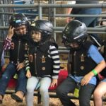kids getting prepped up for Houston Rodeo mutton bustin' competition