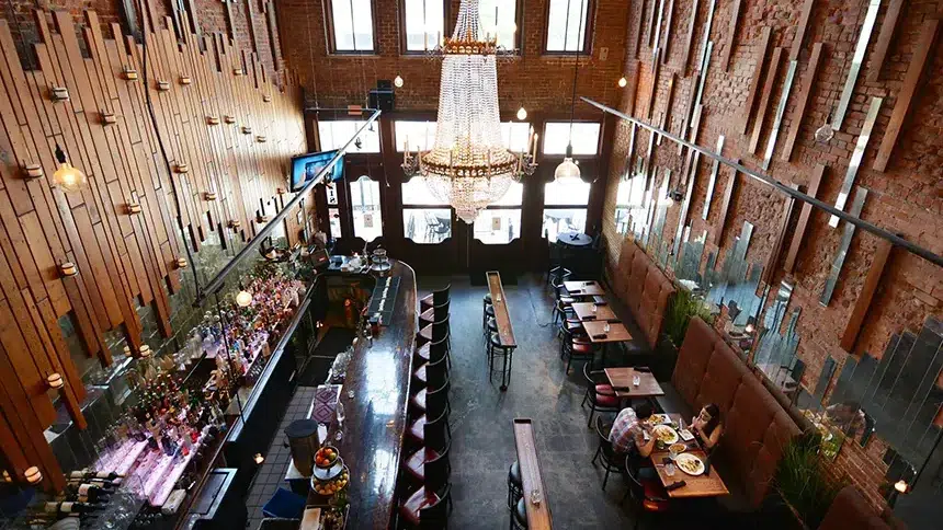 Interior of Hearsay restaurant