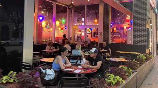 dining patio in Midtown Houston
