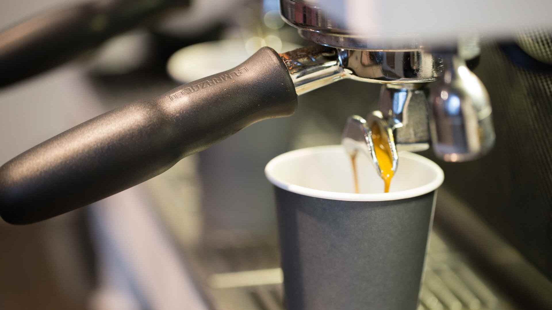 brewing coffee
