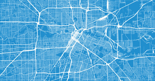 Houston sketch map