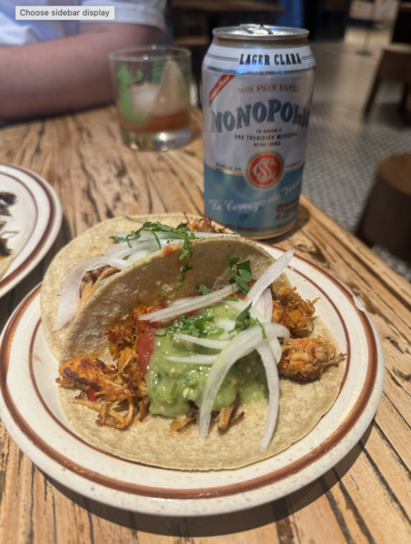 Pulled pork tacos at the Pit Room
