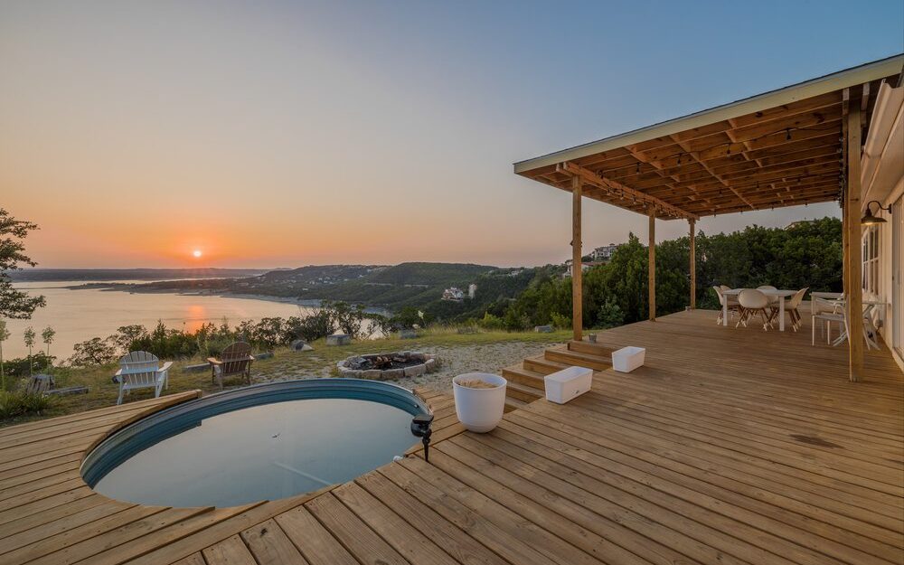 The OTX Bungalow overlooks the Main Basin of Lake Travis for world-class sunsets.