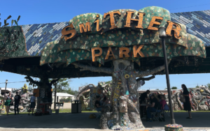 Visitors at Smither Park in Houston