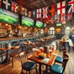 English soccer pub