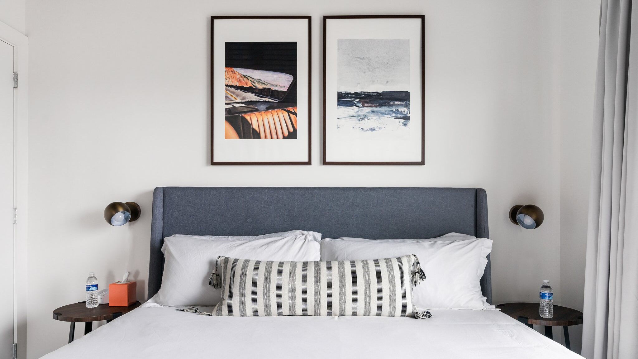 Lodgeur fully furnished bedroom with king-sized bed