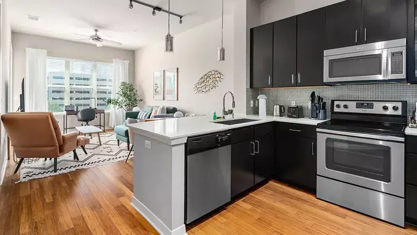 Fully-equipped kitchen at Lodgeur at Elan Med Center