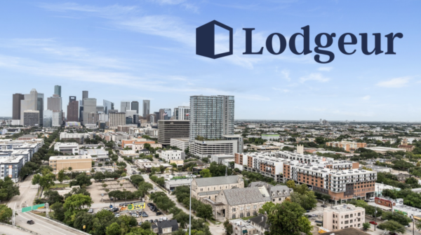 Lodgeur downtown Houston Aerial shot of Lodgeur Midtown and Downtown Houston